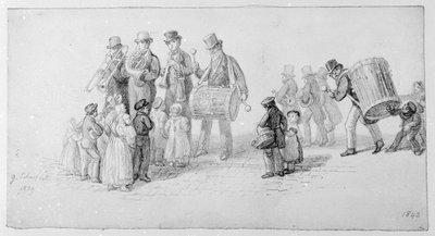 London Street Band by George Snr Scharf
